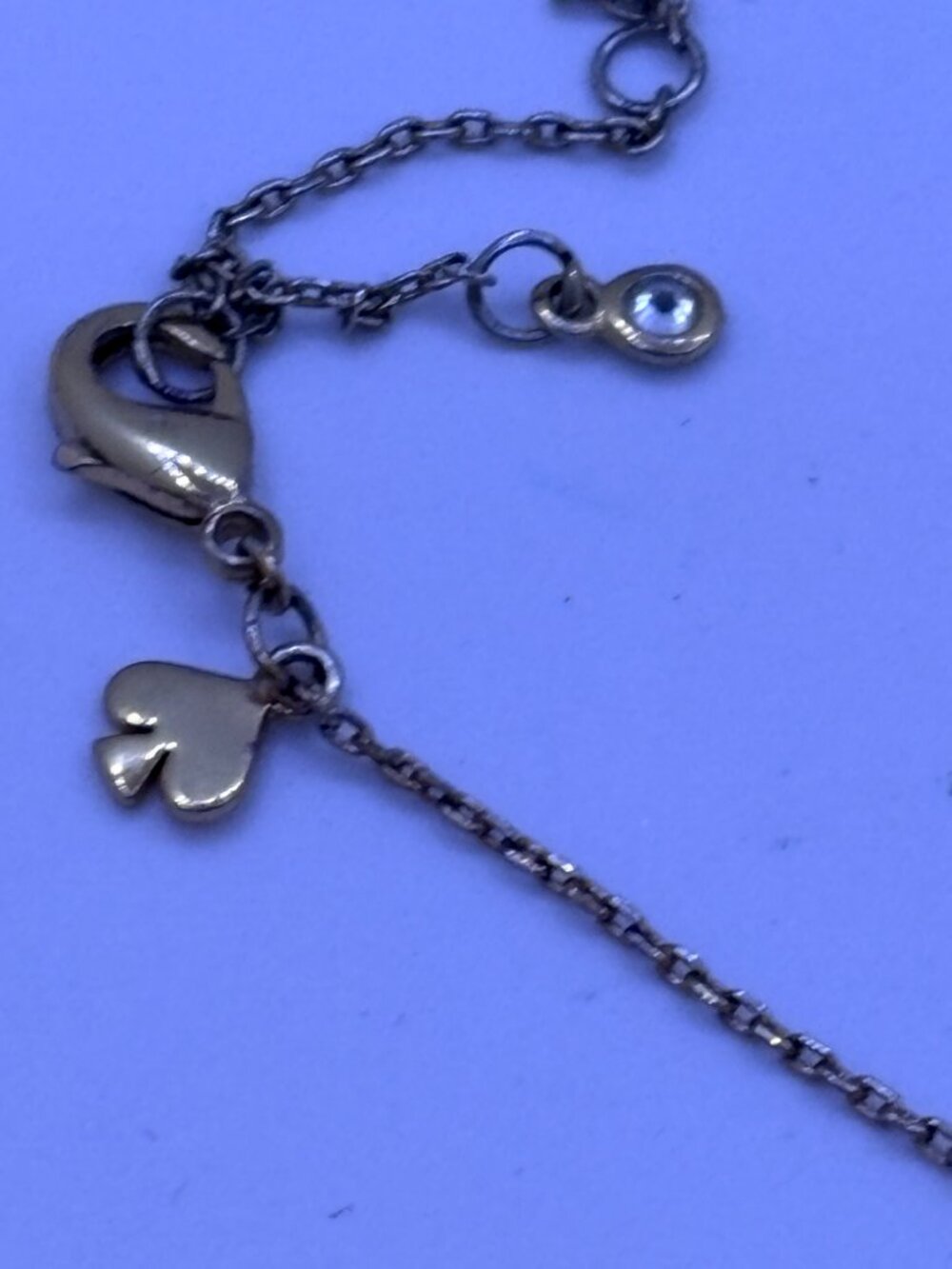 Kate Spade Black Enamel Spade Pendant Gold Tone Necklace - Picture 3 of 6